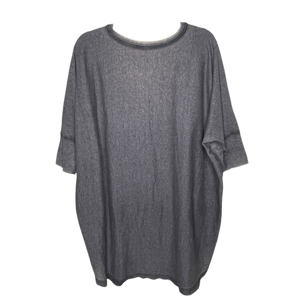 Free People Catch Waves Oversized Brown Wash Tunic Tee Medium - Picture 8 of 13